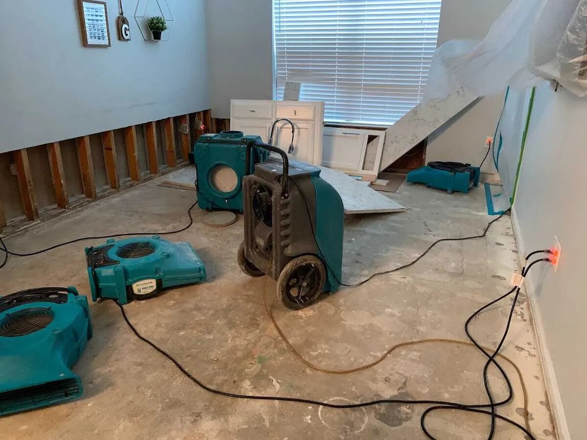 Dehumidifier in flood-cut room for Water Extraction & Removal in Olean